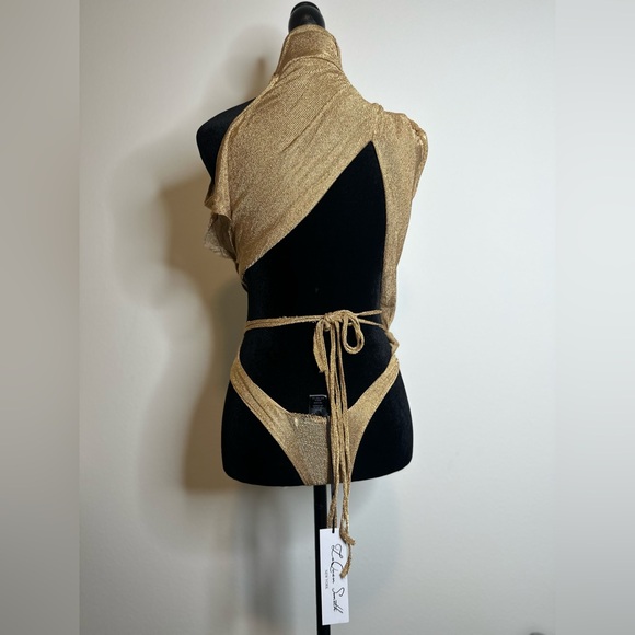 LaQuan Smith Hand Drapped Geometric Bodysuit - Picture 9 of 9